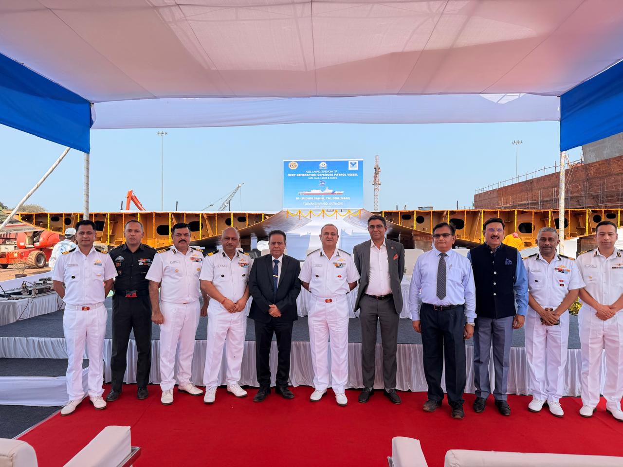 Keel Laying of Two Next Generation Offshore Patrol Vessels for ICG